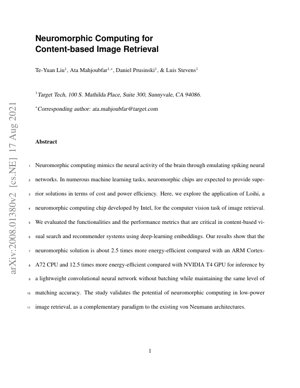 PDF Document Cover - Neuromorphic Computing for Content-based Image Retrieval